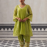 GREEN SIMI KURTA SET