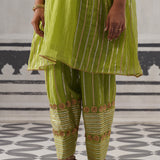 GREEN SIMI KURTA SET