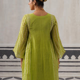 GREEN SIMI KURTA SET