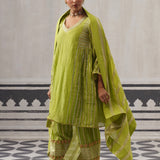 GREEN SIMI KURTA SET