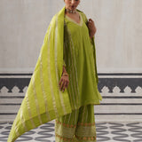GREEN SIMI KURTA SET