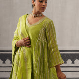 GREEN SIMI KURTA SET