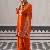 ORANGE HEERA KURTA SET