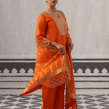 ORANGE HEERA KURTA SET