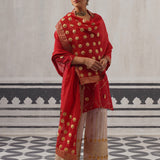 RED BIBA KURTA SET