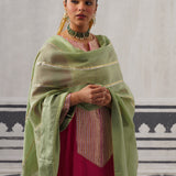 PINK AND MINT GREEN YOLK KURTA SET