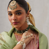 PINK AND MINT GREEN YOLK KURTA SET
