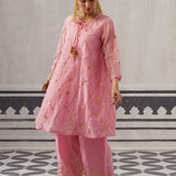 PINK BIBA KURTA SET