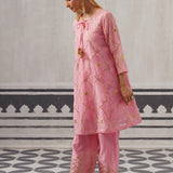 PINK BIBA KURTA SET