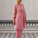 PINK BIBA KURTA SET