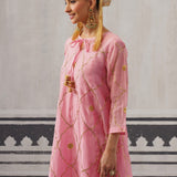 PINK BIBA KURTA SET