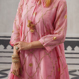 PINK BIBA KURTA SET