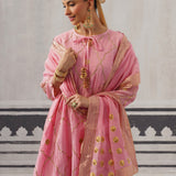 PINK BIBA KURTA SET