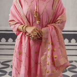 PINK BIBA KURTA SET