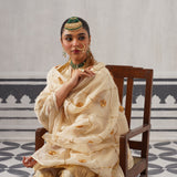 CREAM IRA KURTA SET