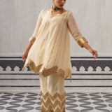 CREAM IRA KURTA SET