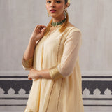 CREAM IRA KURTA SET