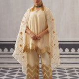 CREAM IRA KURTA SET