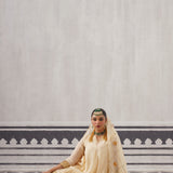 CREAM IRA KURTA SET
