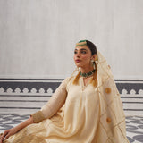 CREAM IRA KURTA SET