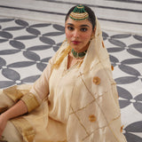 CREAM IRA KURTA SET