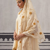 CREAM IRA KURTA SET