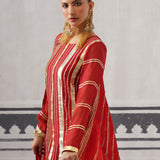 RED NEH KURTA SET