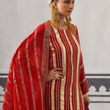 RED NEH KURTA SET