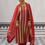 RED NEH KURTA SET