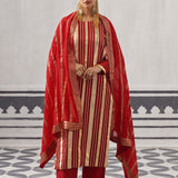 RED NEH KURTA SET
