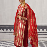 RED NEH KURTA SET