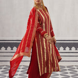 RED NEH KURTA SET