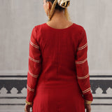 RED NEH KURTA SET