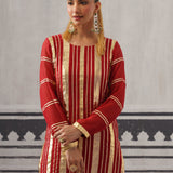 RED NEH KURTA SET