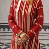 RED NEH KURTA SET