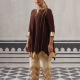 BROWN IRA KURTA SET