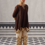 BROWN IRA KURTA SET