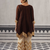 BROWN IRA KURTA SET
