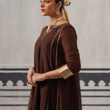 BROWN IRA KURTA SET
