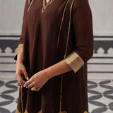 BROWN IRA KURTA SET