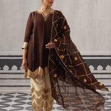 BROWN IRA KURTA SET