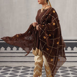 BROWN IRA KURTA SET