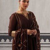 BROWN IRA KURTA SET