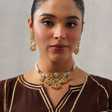 BROWN IRA KURTA SET