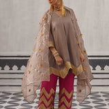 GREY AND RANI PINK IRA KURTA SET