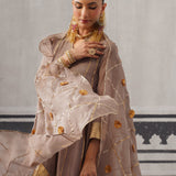 GREY AND RANI PINK IRA KURTA SET