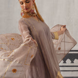 GREY AND RANI PINK IRA KURTA SET