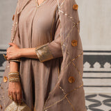 GREY AND RANI PINK IRA KURTA SET