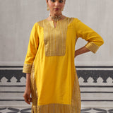 YELLOW HEERA KURTA SET