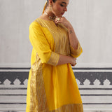 YELLOW HEERA KURTA SET